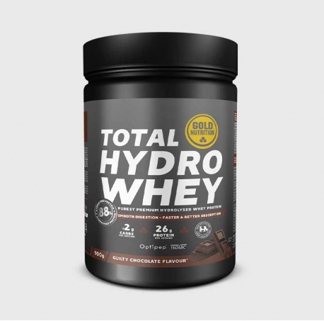 Pudra proteica hidrolizata cu ciocolata, Total Hydro Whey, GoldNutrition, 900 g
