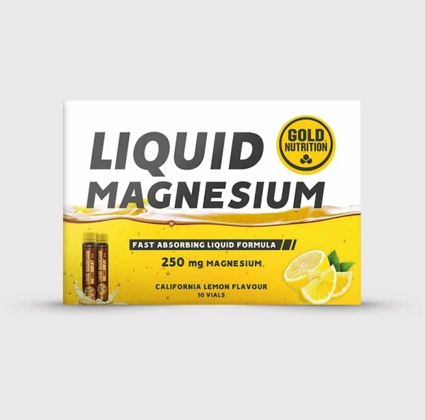 Magneziu lichid 250 mg, GoldNutrition, 10 fiole-<p>Magneziul contribuie la reducerea oboselii și extenuării, la metabolismul energetic normal și la funcționarea normală a sistemului nervos și muscular. Magneziul contribuie la sinteza normală a proteinelor.</p>