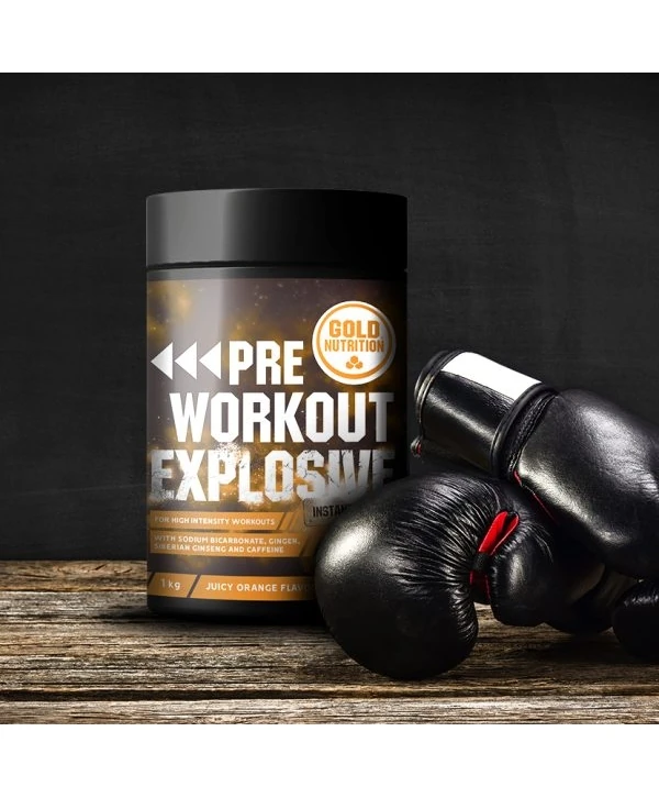 GoldNutrition PRE-WORKOUT Explosive 1 kg-<p>Pre-Workout Explosive ajută la îmbunătățirea contracṭiei musculare. Te ajută să îṭi atingi obiectivele, îmbunătăṭeşte puterea şi metabolismul muscular în timpul antrenamentului.</p>