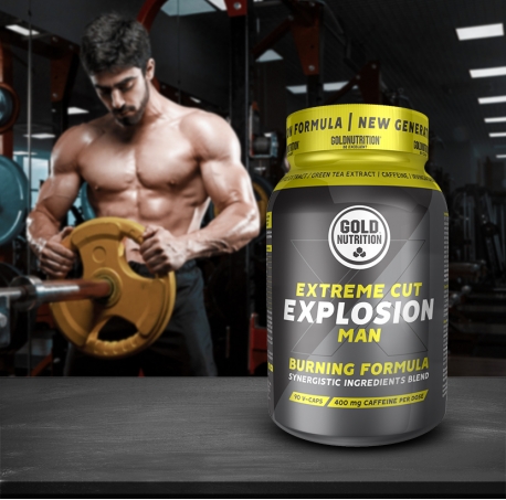 Supliment alimentar pentru arderea grasimilor, GoldNutrition, Extreme Cut Explosion Man, 90 capsule vegetale