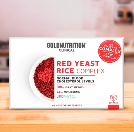 Supliment alimentar cu orez rosu pentru reducerea nivelului trigliceridelor Clinical Red Yeast Rice, GoldNutrition, 60 vcps